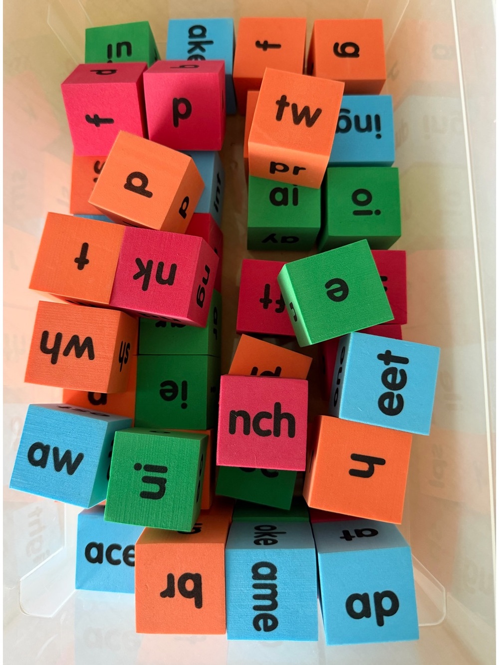 Bright Phonics Letter Blocks Set - Multicolor Learning Cubes for Kids